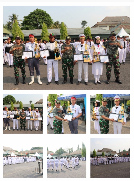 Semarak HUT ke-81 TNI SMA Negeri 2 Muara Enim Raih Juara Pertama Lomba PBB di Kodim 0404/Muara Enim
